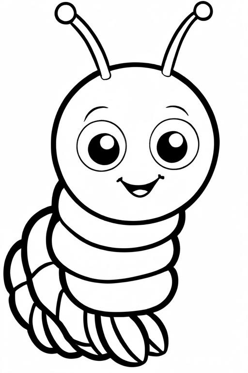 Caterpillar Coloring Page 76 for Kids