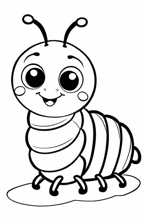 Caterpillar Coloring Page 79 for Kids