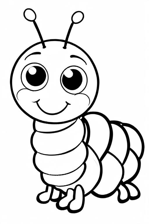 Caterpillar Coloring Page 8 for Kids