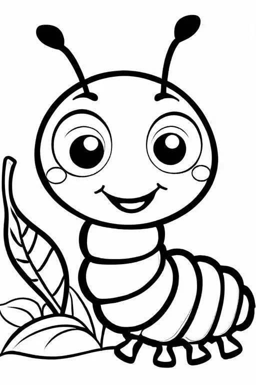 Caterpillar Coloring Page 80 for Kids