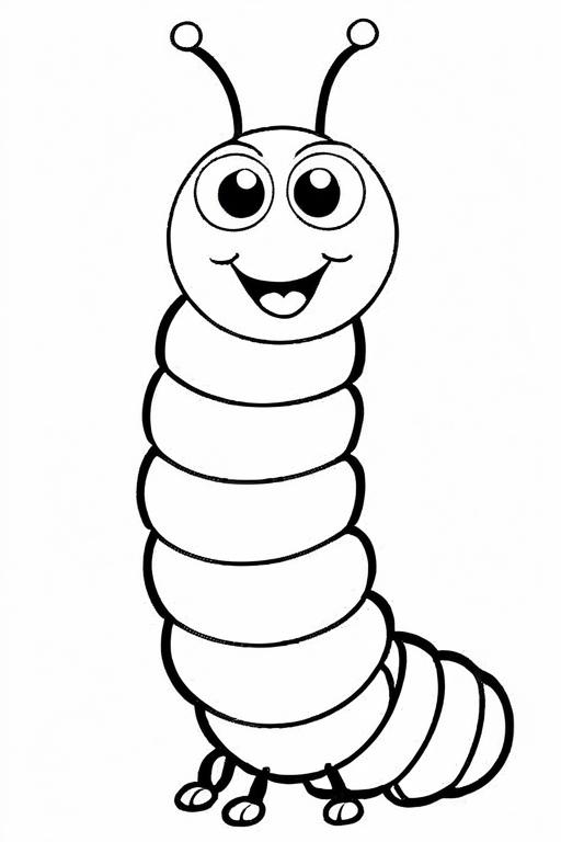 Caterpillar Coloring Page 86 for Kids