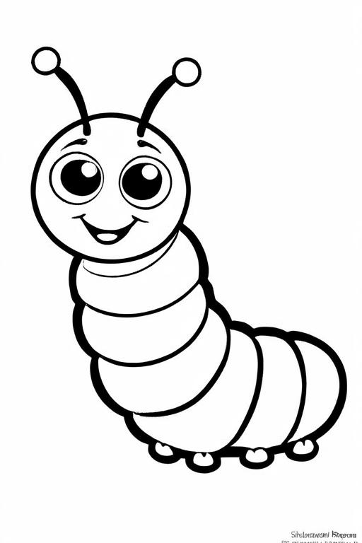 Caterpillar Coloring Page 89 for Kids