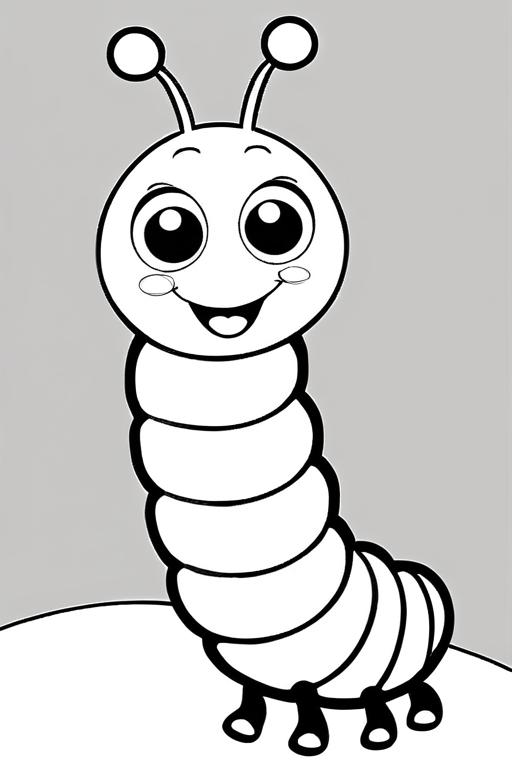 Caterpillar Coloring Page 90 for Kids