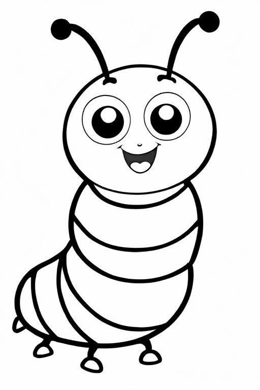 Caterpillar Coloring Page 92 for Kids