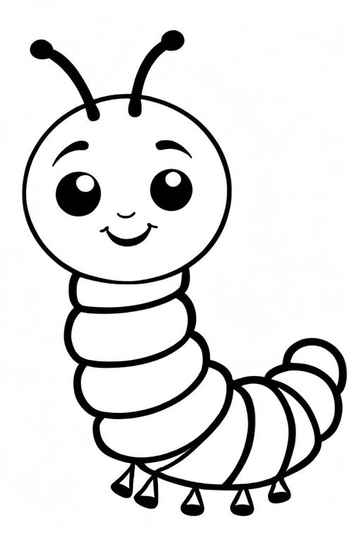 Caterpillar Coloring Page 93 for Kids