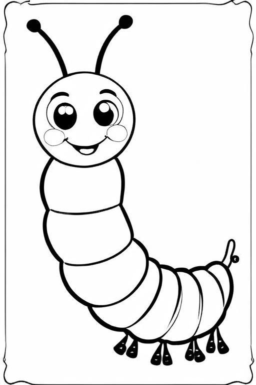 Caterpillar Coloring Page 95 for Kids