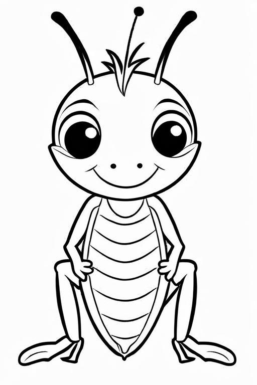 Cricket Coloring Page 10 for Kids