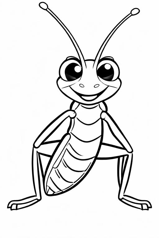 Cricket Coloring Page 2 for Kids