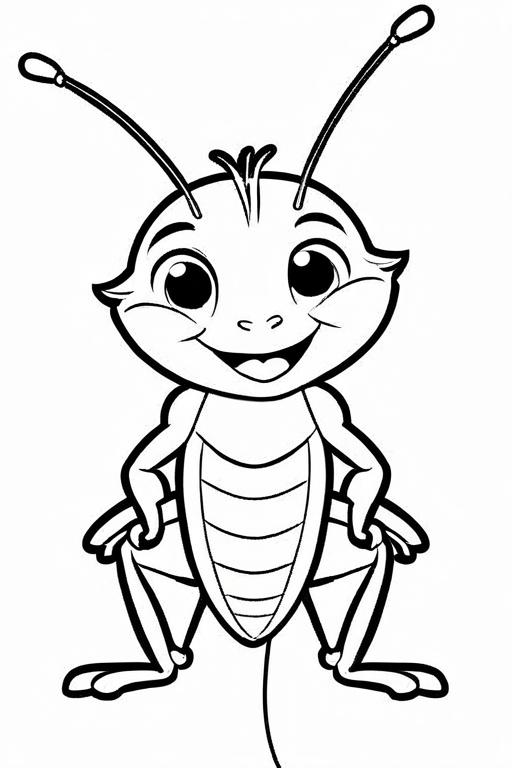 Cricket Coloring Page 3 for Kids