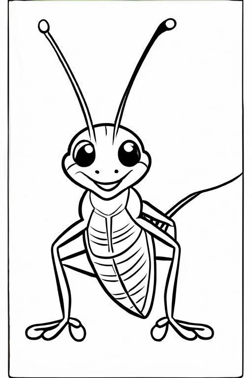 Cricket Coloring Page 6 for Kids