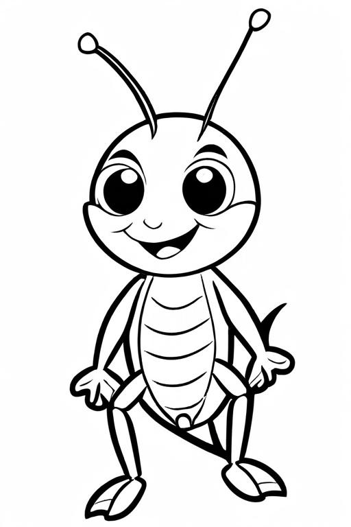 Cricket Coloring Page 7 for Kids