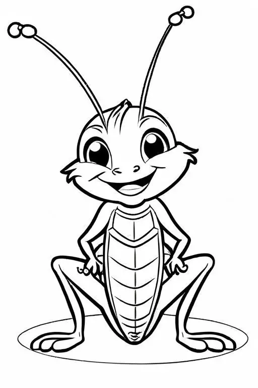 Cricket Coloring Page 76 for Kids