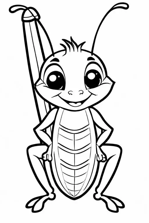 Cricket Coloring Page 84 for Kids