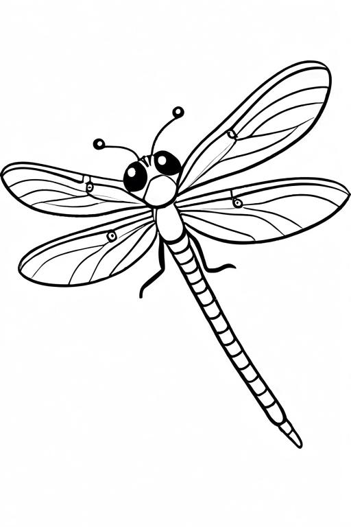 Dragonfly Coloring Page 10 for Kids