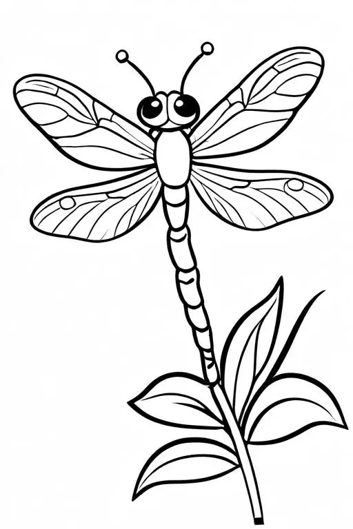 Dragonfly Coloring Page 11 for Kids