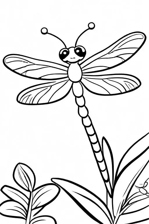 Dragonfly Coloring Page 14 for Kids