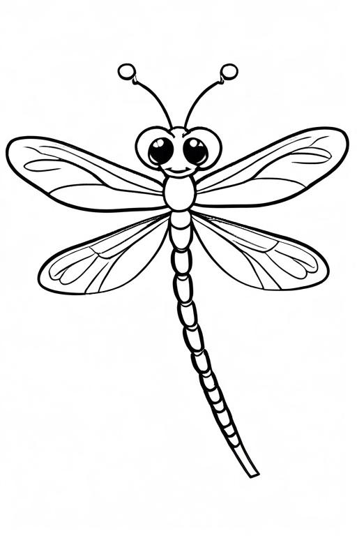 Dragonfly Coloring Page 15 for Kids