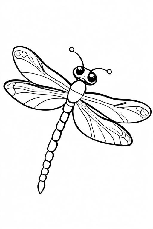 Dragonfly Coloring Page 17 for Kids