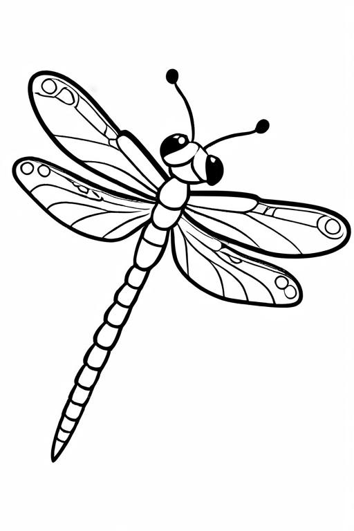 Dragonfly Coloring Page 19 for Kids