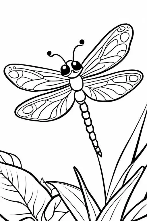 Dragonfly Coloring Page 23 for Kids