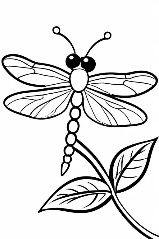 Dragonfly Coloring Page 24 for Kids