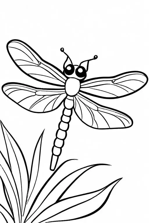 Dragonfly Coloring Page 25 for Kids