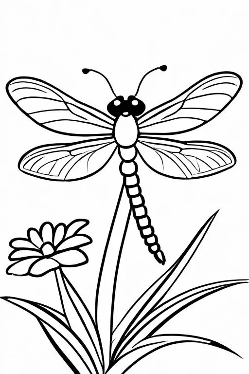 Dragonfly Coloring Page 28 for Kids