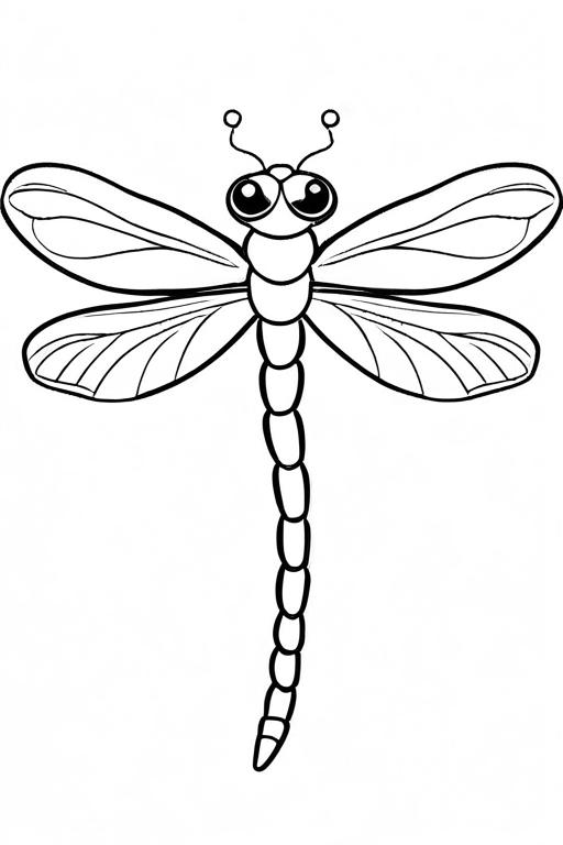 Dragonfly Coloring Page 3 for Kids