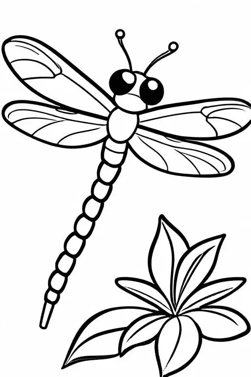 Dragonfly Coloring Page 30 for Kids