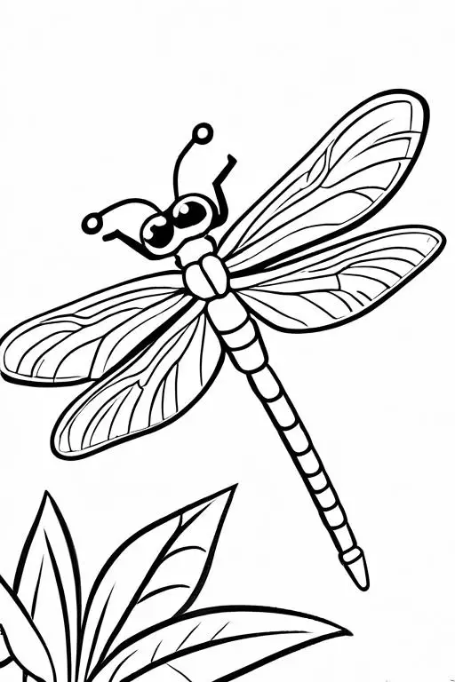 Dragonfly Coloring Page 40 for Kids