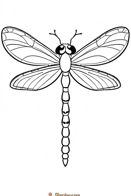 Dragonfly Coloring Page 43 for Kids