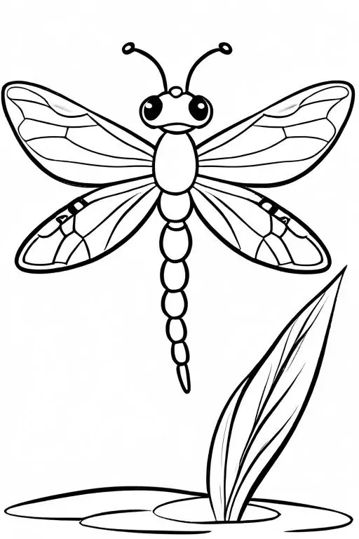 Dragonfly Coloring Page 44 for Kids