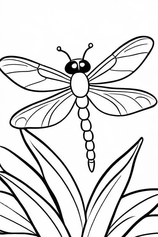 Dragonfly Coloring Page 45 for Kids