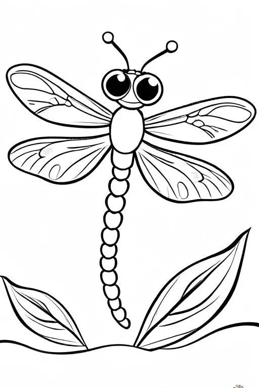 Dragonfly Coloring Page 48 for Kids