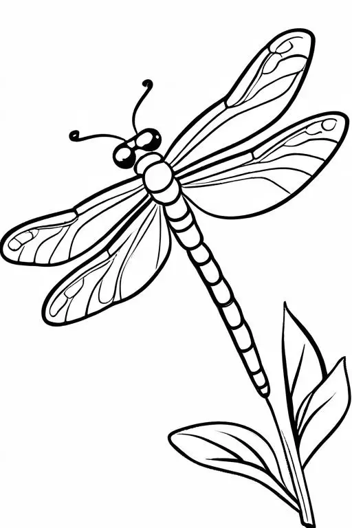 Dragonfly Coloring Page 49 for Kids