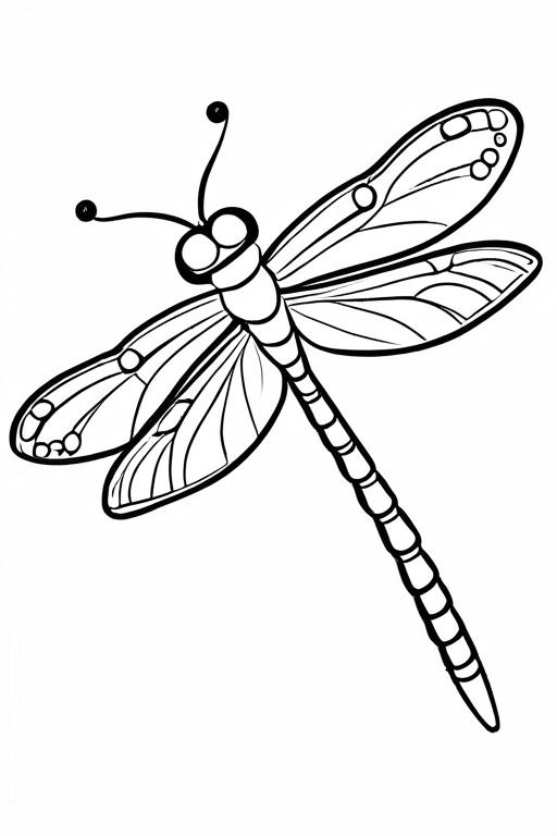 Dragonfly Coloring Page 5 for Kids