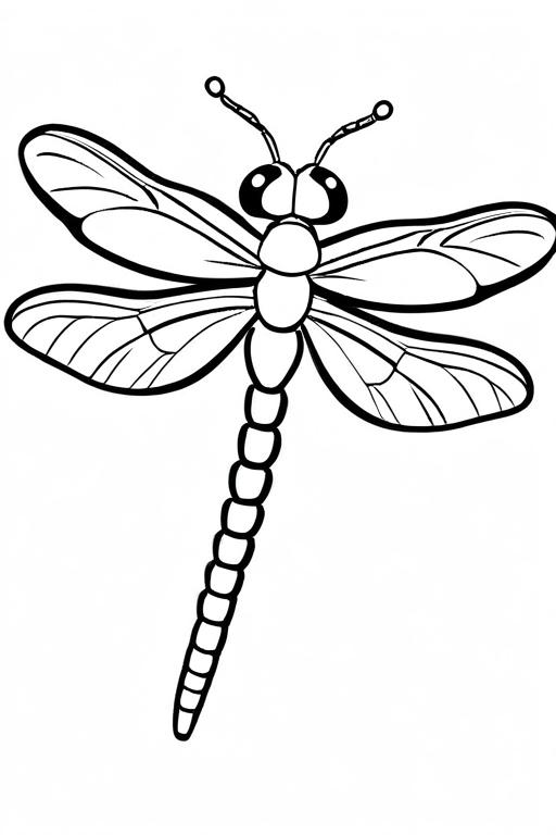 Dragonfly Coloring Page 51 for Kids