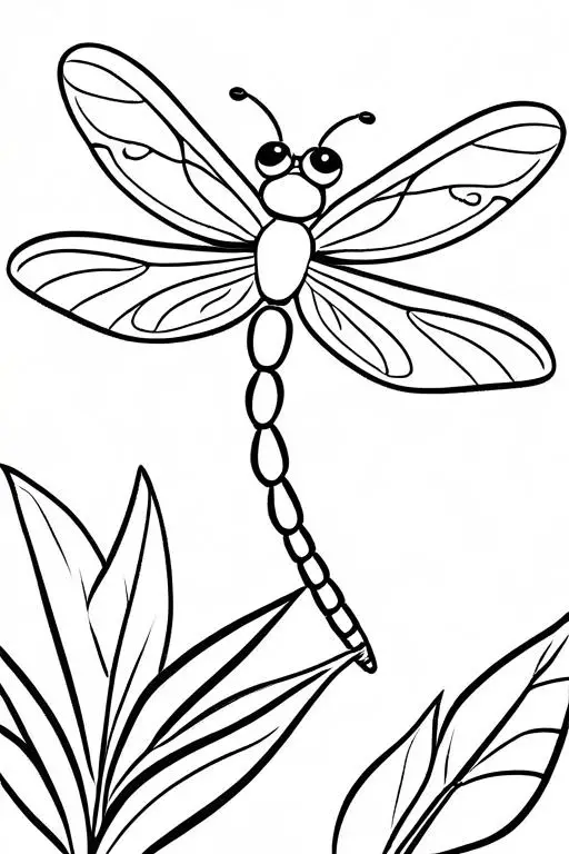 Dragonfly Coloring Page 52 for Kids