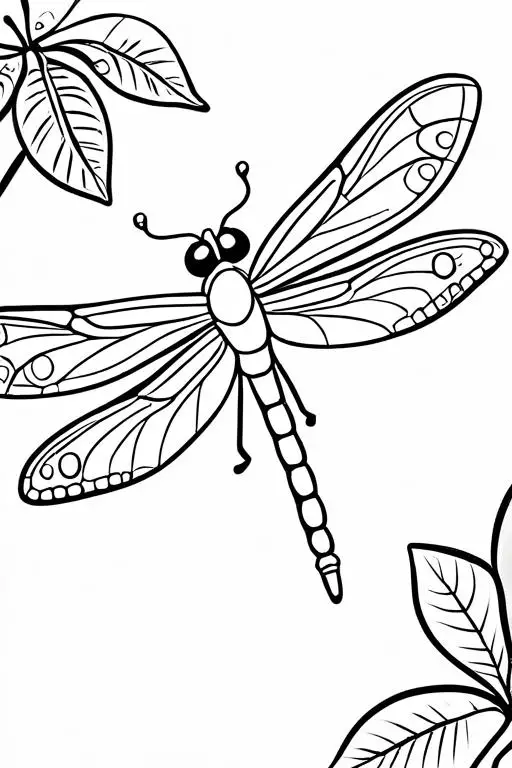 Dragonfly Coloring Page 55 for Kids