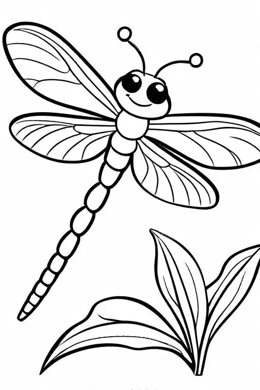 Dragonfly Coloring Page 56 for Kids