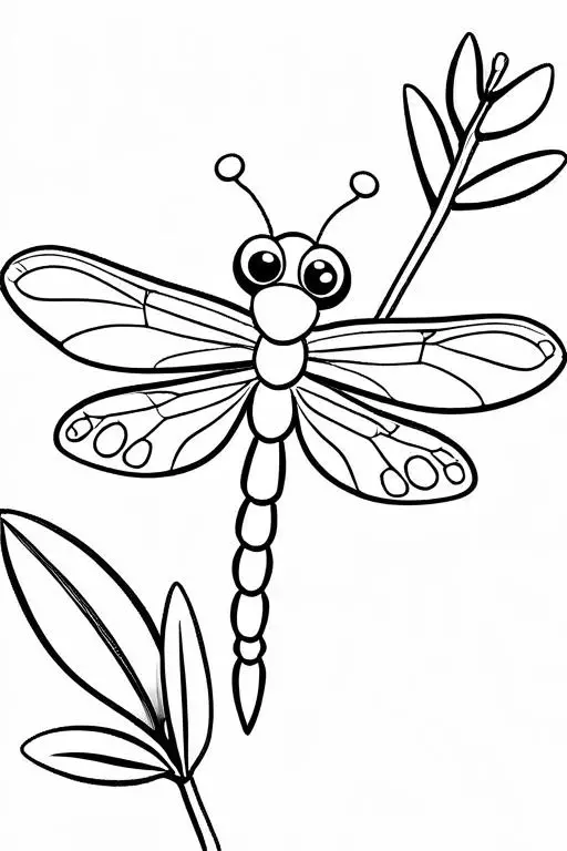 Dragonfly Coloring Page 58 for Kids