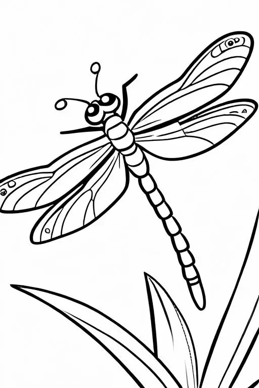 Dragonfly Coloring Page 59 for Kids