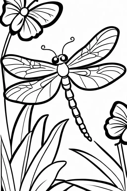 Dragonfly Coloring Page 60 for Kids