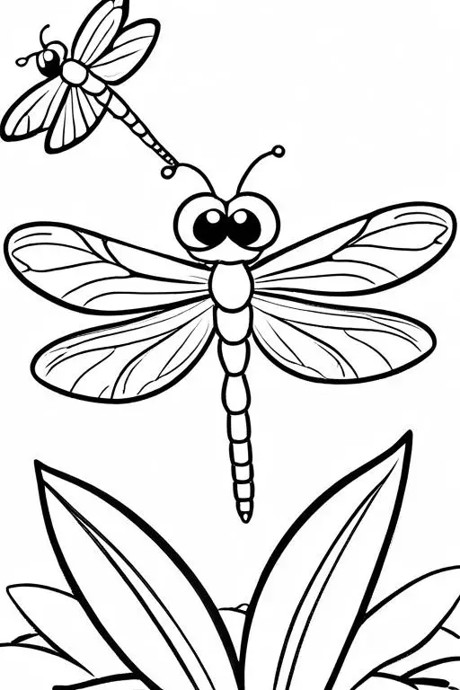 Dragonfly Coloring Page 62 for Kids