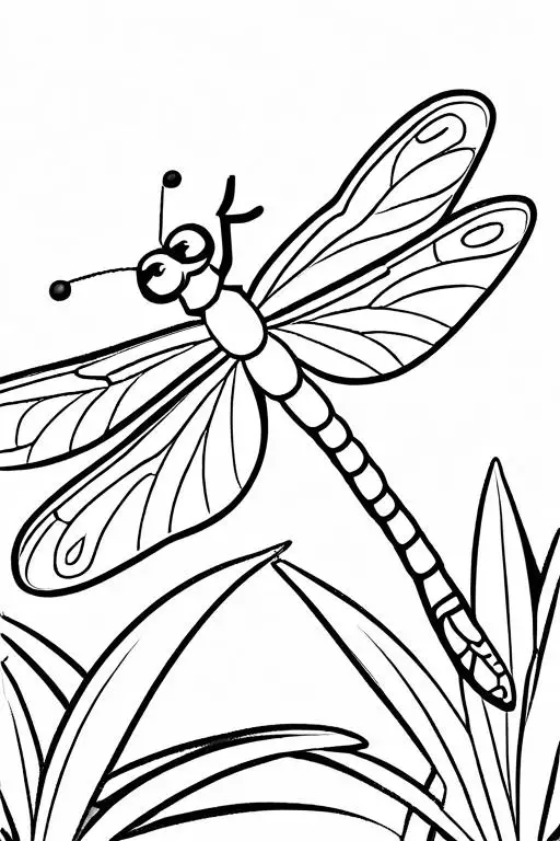 Dragonfly Coloring Page 63 for Kids