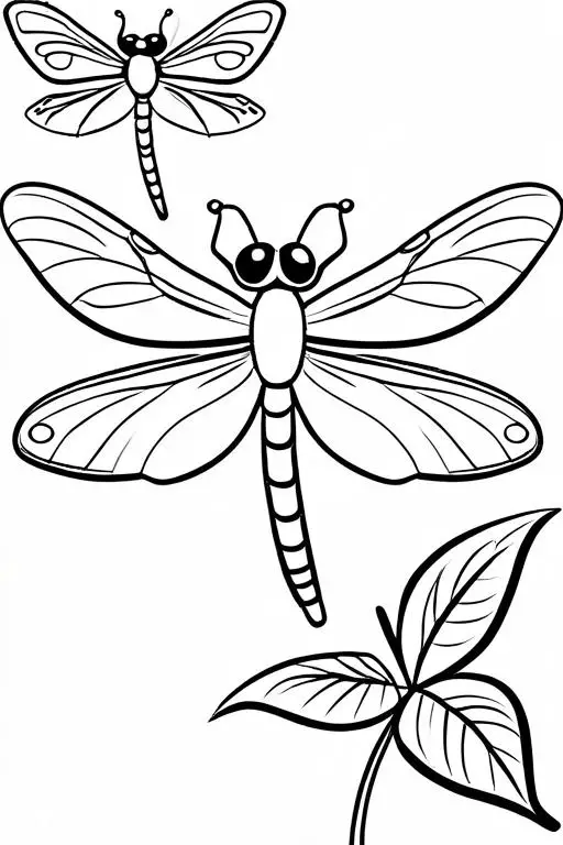 Dragonfly Coloring Page 64 for Kids