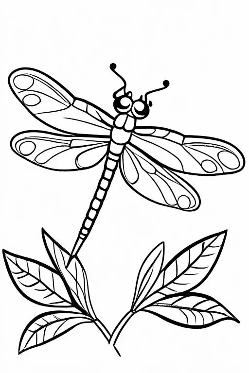 Dragonfly Coloring Page 65 for Kids