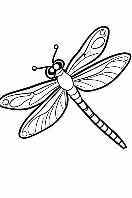 Dragonfly Coloring Page 9 for Kids