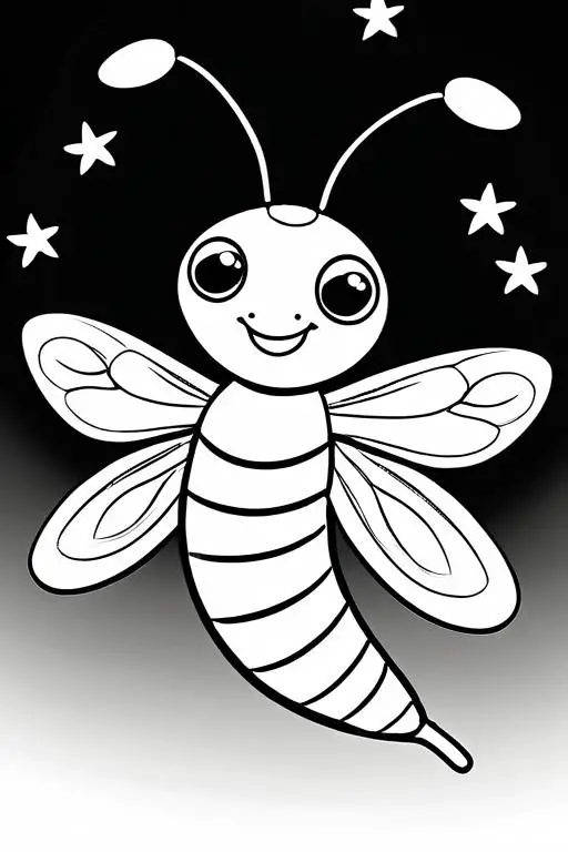 Firefly Coloring Page 10 for Kids