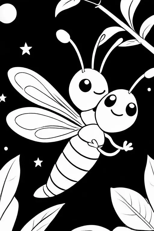 Firefly Coloring Page 12 for Kids